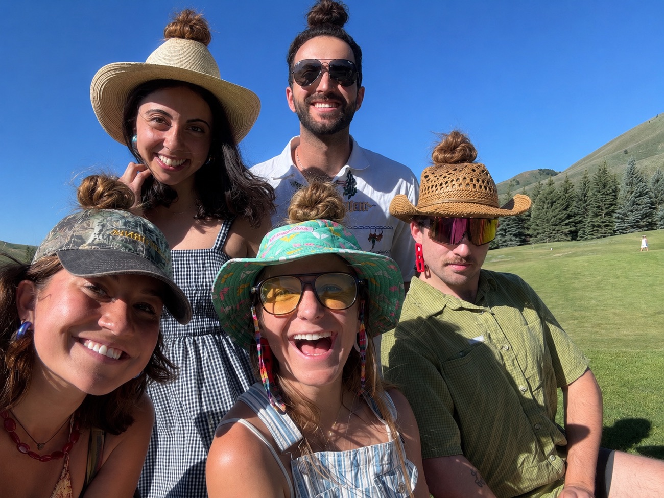 The Edge crew in HolyHats, top-knots out