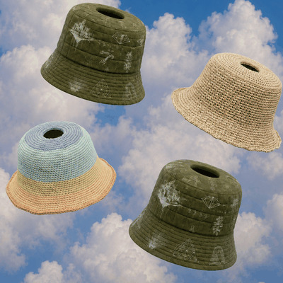 HolyHats designs flickering โ olive Edge blueprint, crochet colorways, ocean-net nylon